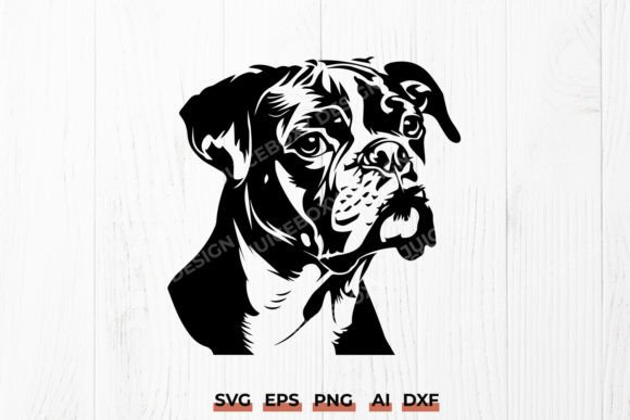 Boxer Dog Silhouette SVG DXF Cricut File Review