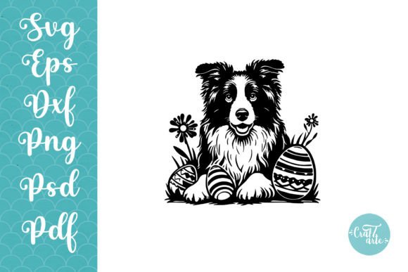 Easter Border Collie Dog Clipart SVG: A Designer's Review