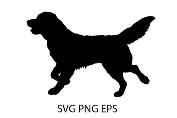 Golden Retriver Runs Silhouette SVG