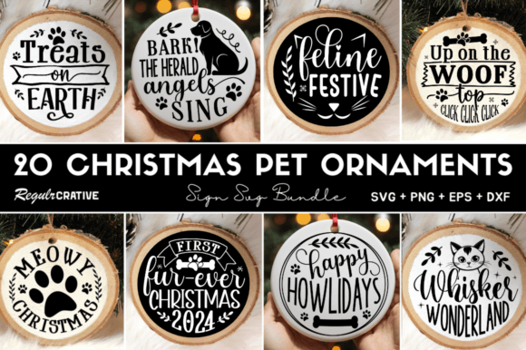 Pet Christmas Ornament SVG Design Bundle