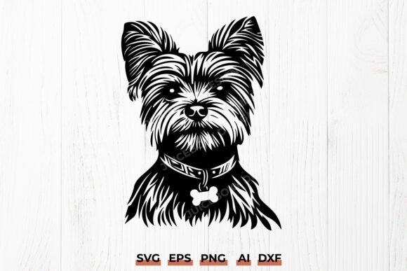 Yorkshire Terrier with Collar SVG DXF